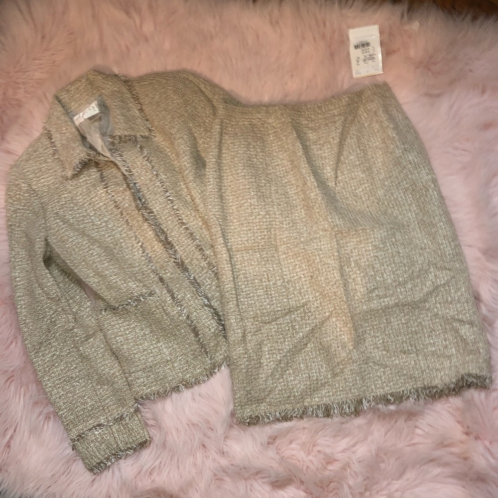 Doncaster NWT Ivory Tweed Skirt Suit Size 4